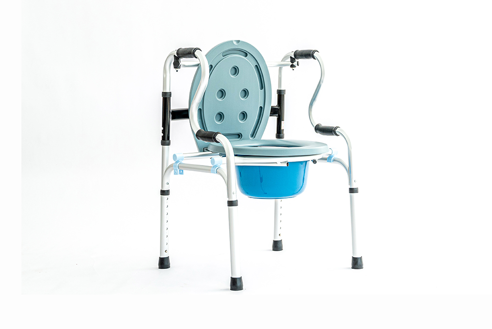 Aluminium Raise Up Walking Frame with Seat and Commode-4