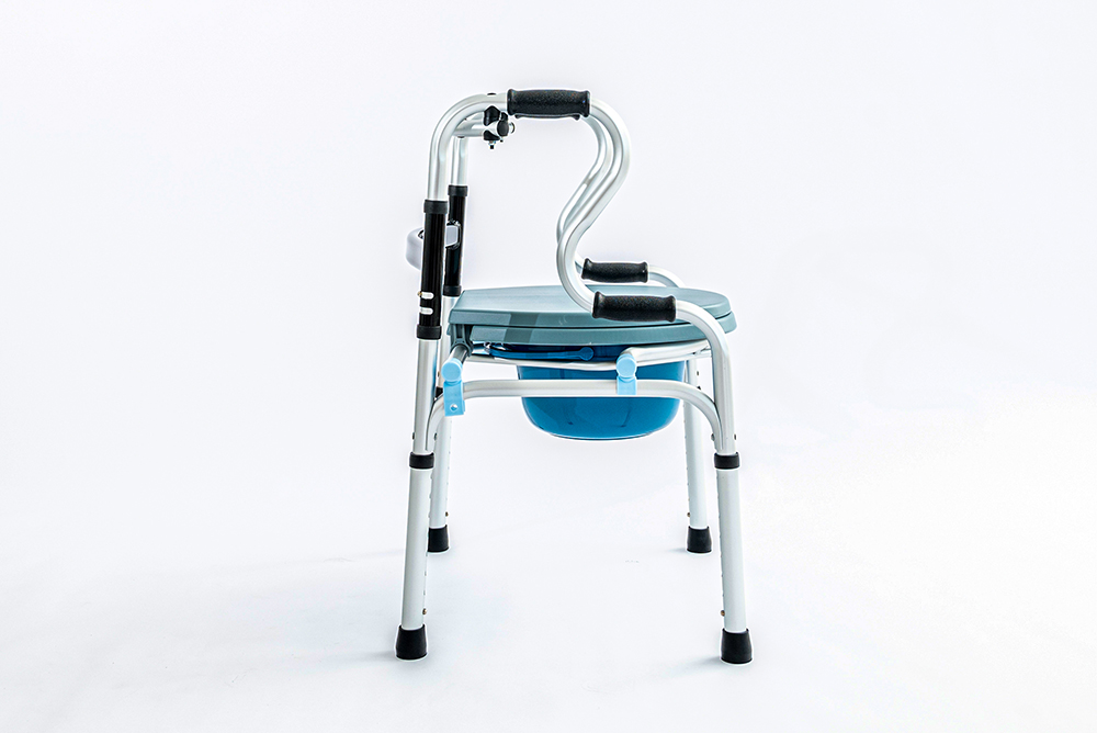 Aluminium Raise Up Walking Frame with Seat and Commode-5